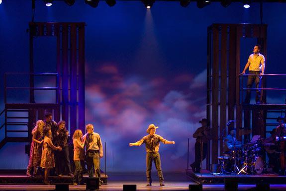 Photo 2 in 'Ring of Fire: The Music of Johnny Cash' gallery showcasing lighting design by Mike Baldassari of Mike-O-Matic Industries LLC