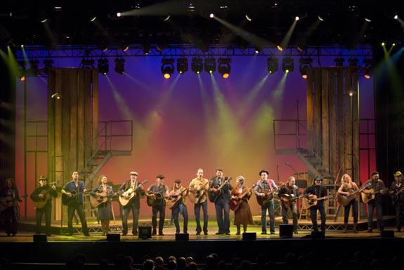Photo 8 in 'Ring of Fire: The Music of Johnny Cash' gallery showcasing lighting design by Mike Baldassari of Mike-O-Matic Industries LLC