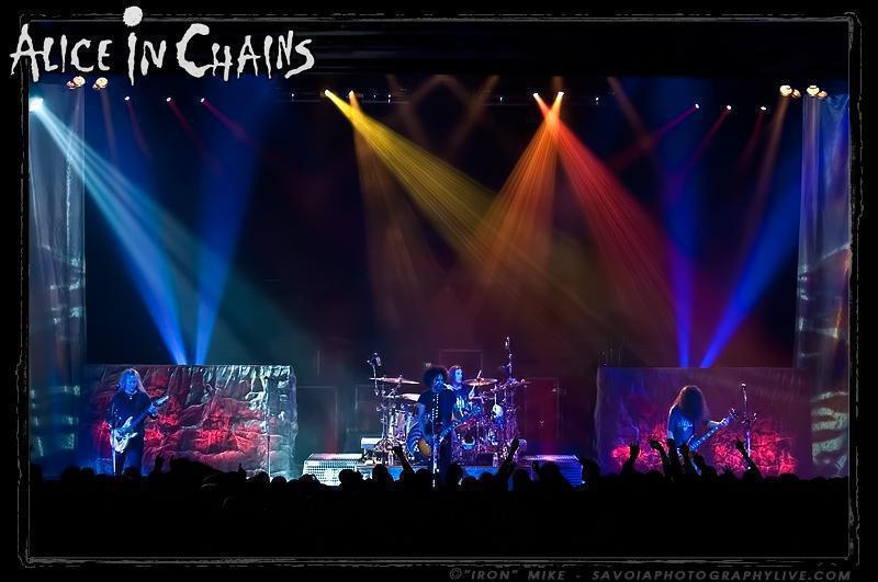 Photo 4 in 'Alice In Chains - Black Gives Way to Blue Tour - Spring 2010' gallery showcasing lighting design by Mike Baldassari of Mike-O-Matic Industries LLC