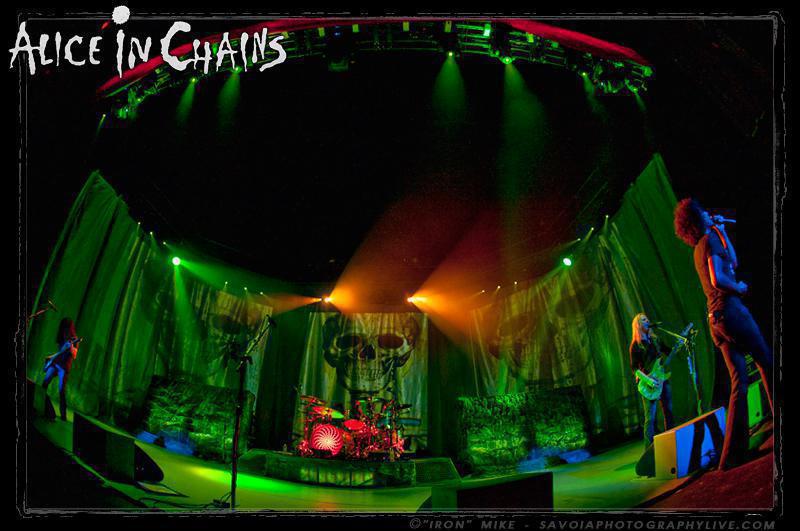 Photo 11 in 'Alice In Chains - Black Gives Way to Blue Tour - Spring 2010' gallery showcasing lighting design by Mike Baldassari of Mike-O-Matic Industries LLC